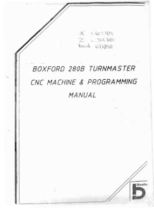 boxford instruction manual